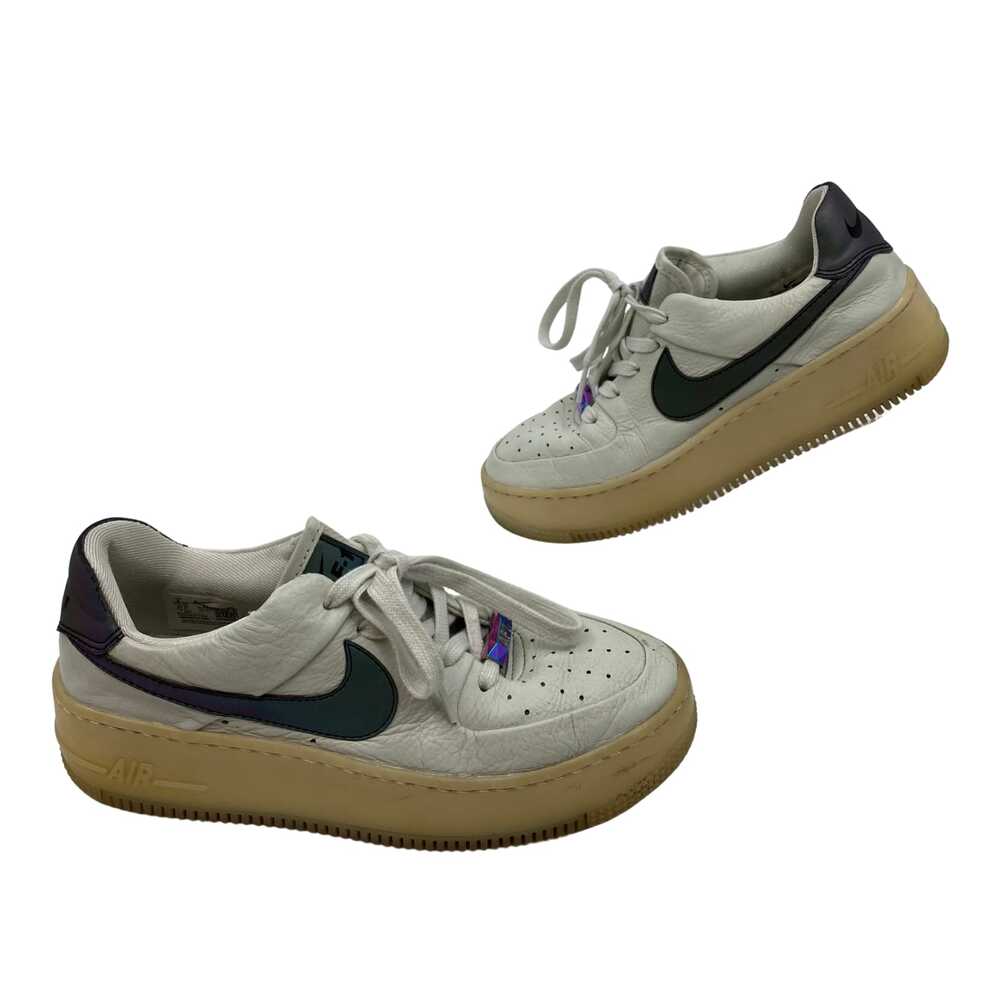 Nike Gray Iridescent Leather Sneakers | Women’s Size 8